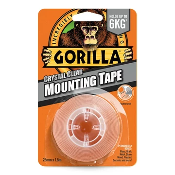 Gorilla Heavy Duty Mounting Tape kétoldalas ragasztószalag kristálytiszta 2,54cm x 1,52m