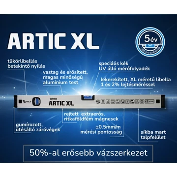 ARTIC Mágneses vízmérték (5 ÉV GARANCIA) 23cm