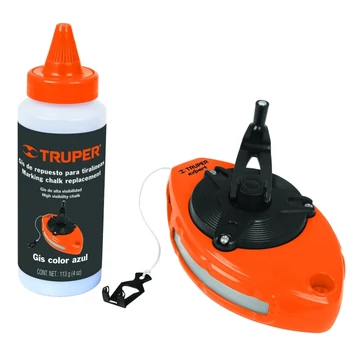 TRUPER EXPERT TL-100X Kicsapózsinór fém házban, krétaporral, kék, 30 m / 113 g (18579)