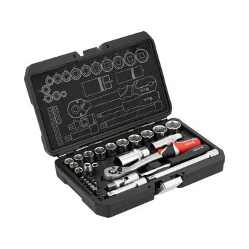 YATO Racsnis szerszámkészlet, 1/4"-3/8", 34részes