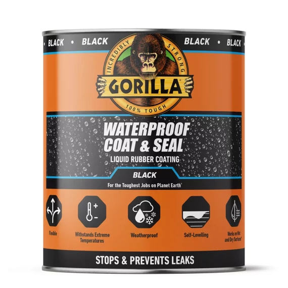 Gorilla Waterproof Coat & Seal vízálló bevonat és tömítő fekete 473ml