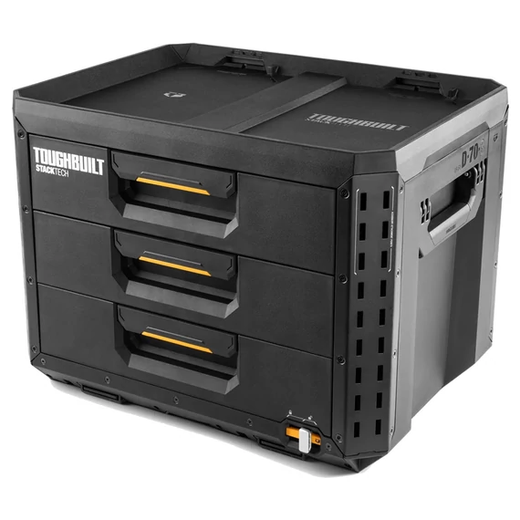 TOUGHBUILT B1-D-70-3 StackTech 3 fiókos szerszámosláda 53,3x40,6x39,6cm (TB-B1-D-70-3)