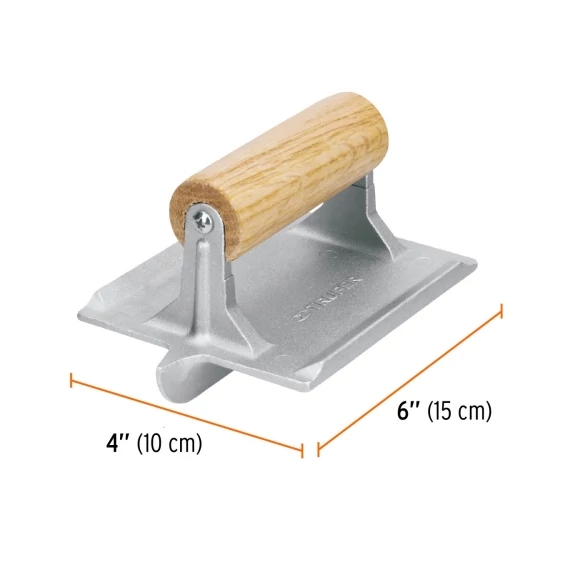 TRUPER RAY Alumínium karcoló, hornyoló betonozáshoz, 15 x 10 cm (15424)