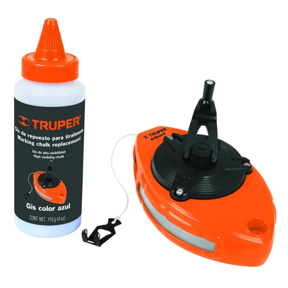 TRUPER EXPERT TL-100X Kicsapózsinór fém házban, krétaporral, kék, 30 m / 113 g (18579)